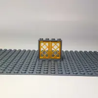LEGO 1x4x3 Fenster Golden Grauer Rahmen für Haus, Gebäude NEU! Menge 100x