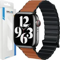 Beline pasek Apple Watch Magnetic Pro 42/44/45/49mm czarno/brązowy black/brown box