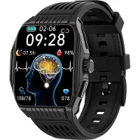 INF Smartwatch mit Schlafhilfe, EKG, Bluetooth-Anrufen Schwarz