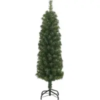 Prolenta Maison Exclusive - Künstlicher Weihnachtsbaum Schlank mit Ständer Grün 120 cm PVC