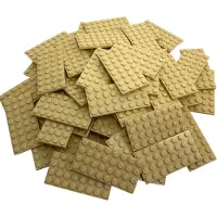 LEGO 4x8 Platten Bauplatten Hellbeige Beidseitig bebaubar - 3035 NEU! Menge 50x