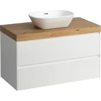 Laufen LANI Waschtischplatte wildeiche inklusive Unterschrank, 1 Ausschnitt mittig, 985x495x580mm, H4065611129991