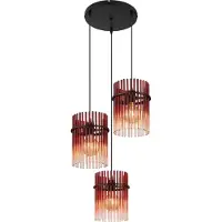 Globo Hängeleuchte Metall schwarz matt, 3x E27