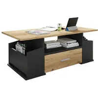 VCM Holz Couchtisch mit ausreichend Stauraum | Maße ca. H. 44 x B. 110 x T. 52 cm | Wohnzimmertisch mit Schublade - Junata
