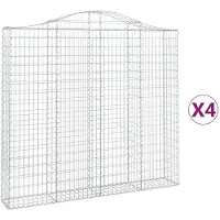 vidaXL "WINTER SALE"Gabionen-Hochbeet - Blumenkasten - mit Hochbogen 4er-set - multifunktional& Moderne - 200x30x180/200cm Verzinktes Eisen - Beete Einfacher Aufbau NEU8884842