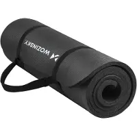 Wozinsky Gymnastikmatte 181 X 63 X 0,9 Cm Dick Yoga-Gymnastikmatte Schwarz