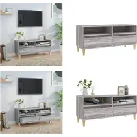 vidaXL TV Schrank Grau Sonoma 100x34,5x44,5 cm Holzwerkstoff - TV-Schrank - TV-Schränke - TV-Ständer - TV-Möbel
