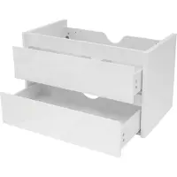 Mendler Waschbeckenunterschrank MCW-B19, Waschtischunterschrank Waschtisch Badezimmer, hochglanz Soft-Close 50x80cm weiß