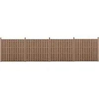 Neu.holz WPC Gartenzaun Sichtschutz Windschutz Lamellenzaun Zaun 747x185cm Braun [.holz]