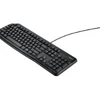 Logitech K120, Volle Größe (100%), Kabelgebunden, USB, QWERTY, Schwarz