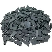 LEGO 2x1x3 Dachsteine Schrägsteine invertiert Dunkelgrau für Haus, Gebäude - 2449 NEU! Menge 50x