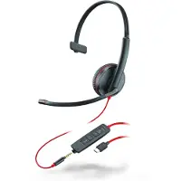 HP Poly Headset Blackwire C3215 monaural USB-C & 3,5 mm