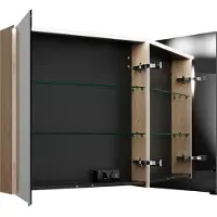 Burgbad Eqio Spiegelschrank mit horizontaler LED-Beleuchtung, 2 Türen, 800x800mm
