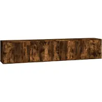 vidaXL TV-Wandschränke 2 Stk. Räuchereiche 100x34,5x40 cm