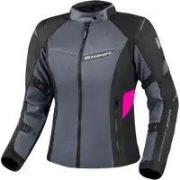 SHIMA Rush 2.0 Vented Wasserdichte Damen Schwarz Grau Pink Motorrad Textiljacke Größe 3XL