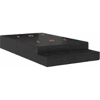 Syfax Aufbewahrungsbettgestell Schwarz Eichen-Optik 120 cm