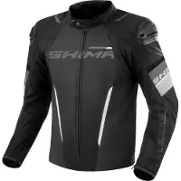 SHIMA Solid 2.0 Wasserdichte Schwarz Weiß Motorrad Textiljacke Größe 3XL