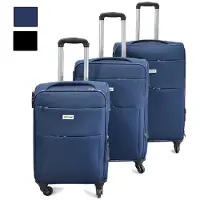 COFI Bahama Trolley Set Reisekoffer 3-teilig - Softcase - blau