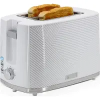 Briebe TA1169WHT Elegance Toaster 2 Scheiben Breite Schlitze mit Brötchenaufsatz, 7 Toast Stufen Weiß
