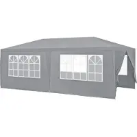 Casa.pro [] Pavillon 600x300x255cm Gartenzelt Partyzelt Gartenpavillon Bierzelt Festzelt Dunkelgrau