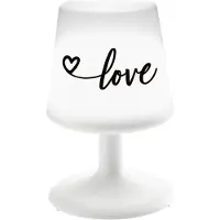 Koziol Mobile Outdoor Lampe - Baumwolle White - Wasserfest 28x18x18 cm Aufschrift LOVE
