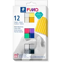 Creativ Company FIMO 8013 C, Modellierton, Schwarz, Blau, Gold, Grün, Grau, Violett, Rot, Silber, Weiß, Gelb, 12 Stück(e), 300 g, 25 g, 12 Stück(e)