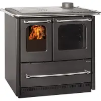 La Nordica Sovrana Easy Evo 2.0, Freistehende Feuerstelle, Geschlossen, Brennholz, Anthrazit, Drinnen, Horizontal