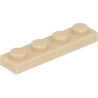 LEGO : 50 Stück Platte 1x4 in Beige