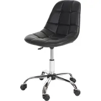 MCW Drehstuhl MCW-A86, Bürostuhl Arbeitshocker, Schalensitz Kunstleder schwarz