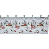 Mojawo X-Mas Gardine Scheibengardine beleuchtet Fenstergardine LED 45x120cm