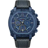 Police Armbanduhr dunkelblau Leder Norwood Herren Multifunktion- UPOF0021904