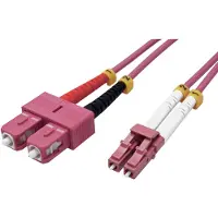 Value LWL-Kabel 50/125µm OM4, LC/SC, LSOH, violett, 10 m