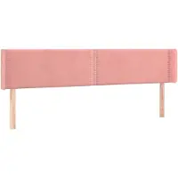 Syfax Kopfteil mit Ohren Rosa 163x16x78/88 cm Samt