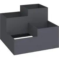 Syfax Gartenblumentopf Anthrazit 100 x 100 x 60 cm Stahl