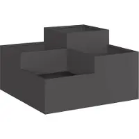 Syfax Gartenblumentopf Schwarz 100 x 100 x 48 cm Stahl