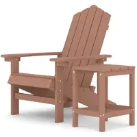 vidaXL Adirondack-Gartenstuhl mit Tisch HDPE Braun