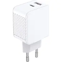 BigBen Interactive , 65W USB-A/USB-C Power Delivery GaN universelles Schnellladegerät, Weiß
