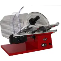 Celme - EVOLUTION PRO 300 Aufschnittmaschine - Antihaft-Stahl - 300 mm Klinge - 42,5 x 54 x 45 cm - Design und Zuverlässigkeit - ROT