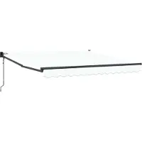 vidaXL Ausziehbare Markise Weiß 350 x 250 cm Polyester und Metall