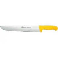 Arcos Metzgermesser Farbe - Prof 292400 in Edelstahl Nitrum und mango ergonomisches gelbes Polypropylen und 35 cm Klinge, Vitrine