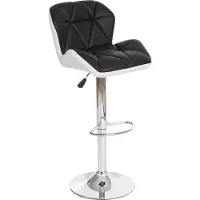 Mendler Barhocker MCW-A92, Barstuhl Tresenhocker, höhenverstellbar Kunstleder schwarz