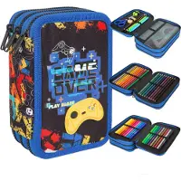 CoolPack Dreifach-Federmäppchen Mit Kühlpack Game Over Ausrüstung