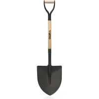 Vito Schaufel mit rundem Kopf Stahl Hochwertige Qualität Holzstiel Ergonomischer Griff