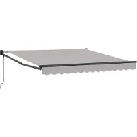 vidaXL Ausziehbare Markise Hellgrau 300 x 250 x 165 cm