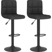 vidaXL Barhocker 2 Stk. Schwarz Stoff