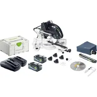 Festool KAPEX KSC 60 EB-Basic Akku Kapp Zugsäge 18 V / 36 V 216 mm Brushless + 2x Akku 8,0 Ah + Ladegerät + Systainer