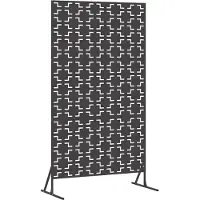 Syfax Sichtschutz Schwarz 100 x 50 x 180 cm Stahl