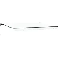 vidaXL Ausziehbare Markise Weiß 450 x 350 cm Stoff und Aluminium