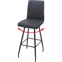 Mendler Barhocker MCW-H72, Barstuhl Tresenhocker, drehbar Auto-Position Fußablage Stahl Stoff/Textil dunkelgrau