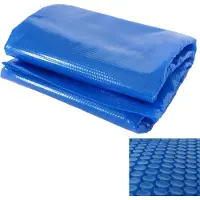 Mendler Pool-Abdeckung Wärmeplane Abdeckplane Solarplane Solarabdeckung, Stärke: 200 µm rechteckig 10x5m blau